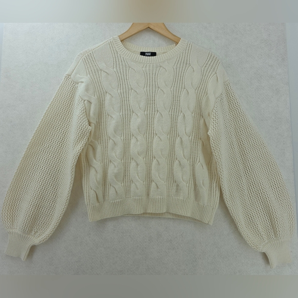 Paige Osanne Ivory Cotton Blend Knitted Jumper Sweater Women's Size Small - Picture 16 of 16
